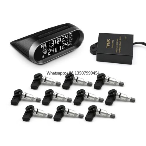 Promata Sistema avanzado de monitoreo de presión de llantas TPMS digital con energía solar y sensores internos para auto
