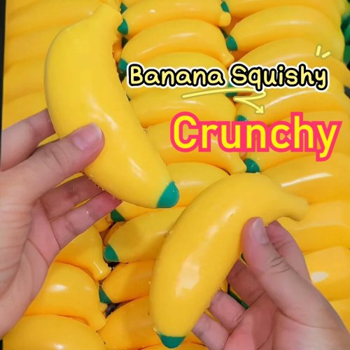 ของเล่นบีบกล้วยสควิชชี่กรุบกรอบ - ของเล่นคลายเครียด