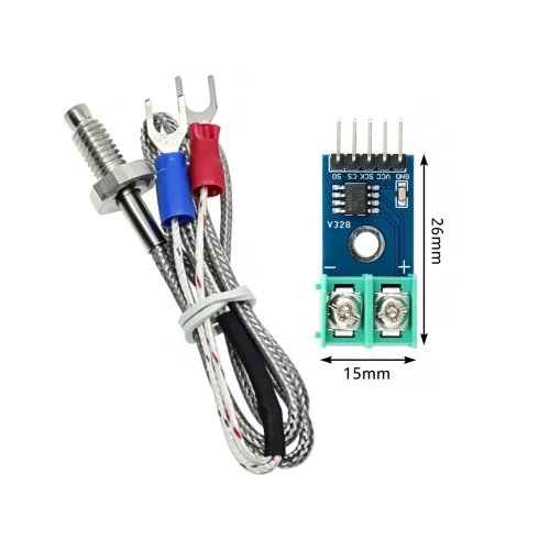 MAX6675 Module + K-Type Thermocouple Sensor, 0-800°C Temperature Module
