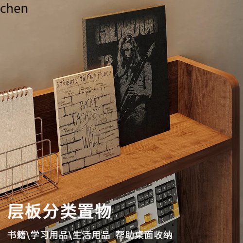 Elektrisch verstellbarer Computertisch mit integriertem Bücherregal, Doppel-Gaming-Tisch für Schlafzimmer und Homeoffice