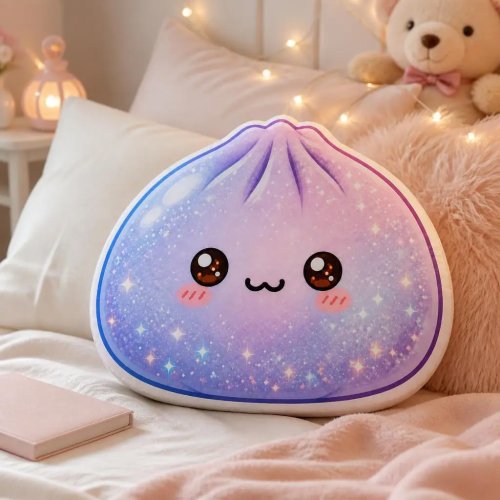 Bantal Hias Plush Dumpling Glitter Kawaii – Bantal Cushion Imut Bentuk Unik, Stuffed, Dekorasi Rumah, Hadiah untuk Sofa, Kasur, Couch