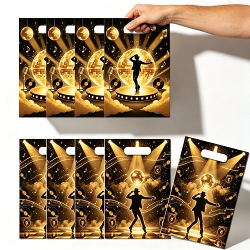 10-50Pcs Kantong Souvenir Ulang Tahun Michael Jackson, Isian Goodie Bag, Kantong Hadiah, Kantong Kemasan Hadiah