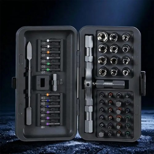 Complete 52-Piece Screwdriver Set with Bits and Sturdy Storage Case