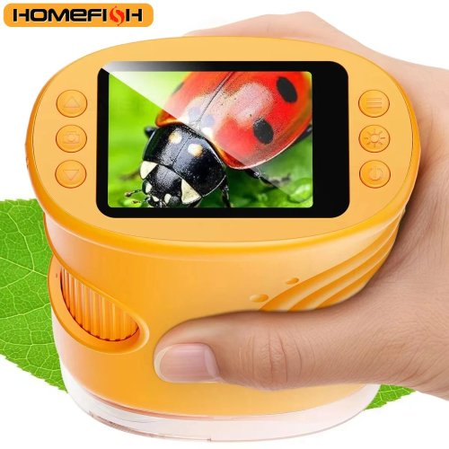 1000X Handheld Digital Microscope for Kids, 2.0" Screen, Rechargeable Mini Pocket Microscope, Portable Educational Gift for Children Students