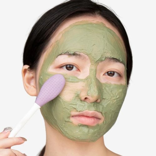 Silicone Double-Head Face Mask Brush, Facial Exfoliator, Blackhead Remover, Cleanser Brush, Mud Mask Spatula, Skincare Tool