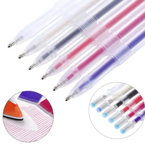 Pack de 10 Marqueurs pour Tissu Effaçables à la Chaleur, pour Couture et Loisirs Créatifs