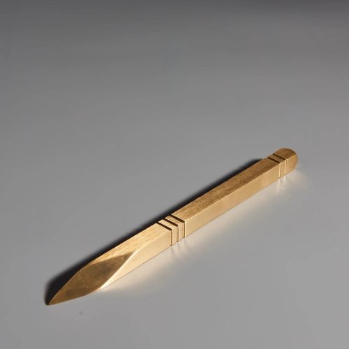 Pure Copper Pu-erh Tea Pick Knife, Manual Tea Cake Prying Tool for Gongfu Tea Ceremony, Home Teaware Accessory