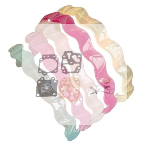 Jelly Finish Wavy Headbands for Women - Non-Slip Grip, Durable Hair Hoops for Casual & Weekend