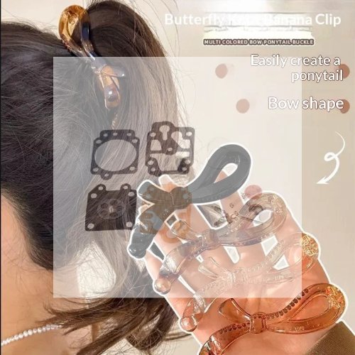 2 Pcs Jepit Rambut Bentuk Hati Model Pisang, Penahan Kuncir Anti Selip, Jepit Twist Ringan untuk Semua Gaya Rambut, Wanita & Anak Perempuan