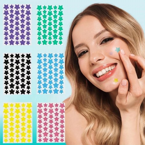 240 Pcs Multi-Color Star Acne Patches, Ultra-Thin Concealing Facial Pimple Patches