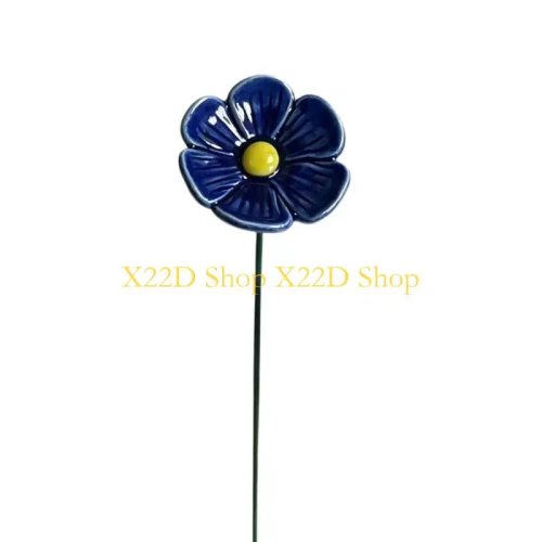 Unique Handcrafted Ceramic Blossom Ornament Single Stem Flower Decorative Gift