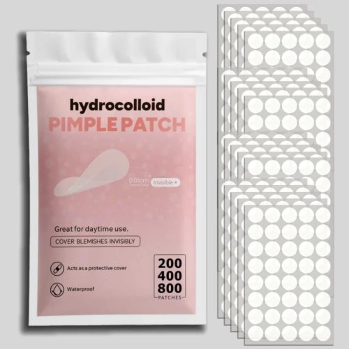 200/400/800pcs Invisible Clear Acne Patch Set – Hydrocolloid Pimple Stickers, Mixed Sizes, Gentle & Skin-Friendly