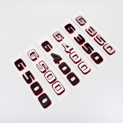 2024 New Two-Tone Letters Numbers Emblem for Mercedes G-Class W464 G350 G400 G500 Trunk Nameplate Logo Sticker