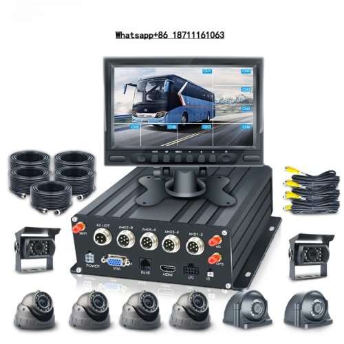 8CH 4G HDD Mobile DVR 10.1" VGA Monitor Bus Truck CCTV Security System with AI & Real-Time Tracking