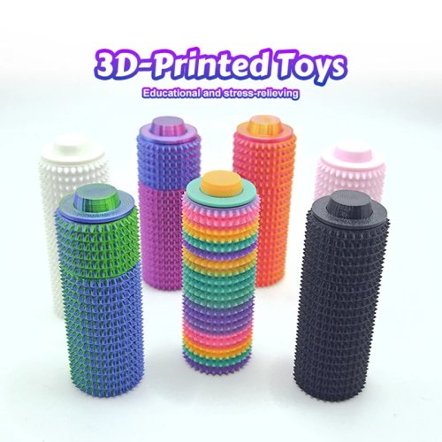 Sensorik-Fidget-Roller mit Schlüsselband – Taktile Noppen & Clicker gegen Angst, Stress, Autismus-Stimming