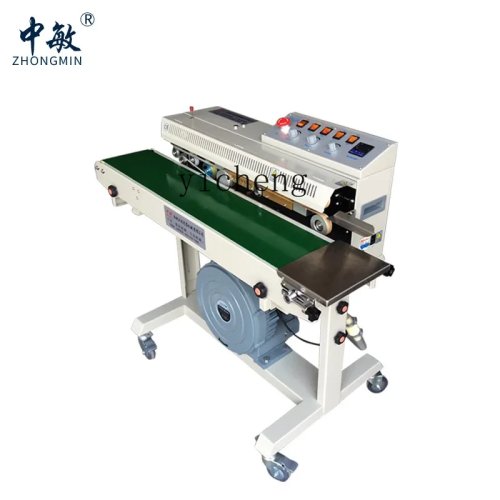 CC27 Continuous Band Sealing Machine with Ink Wheel Printing, Packaging Sealer & Coding Machine for Fried Peanut Snacks