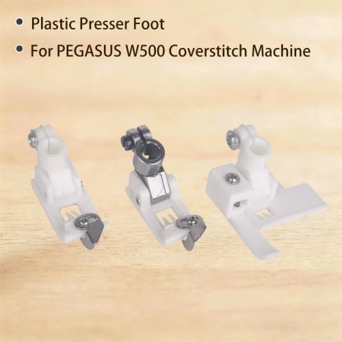 Prensatelas para máquina de coser de 3 aguja y 5 hilos, plástico con asa