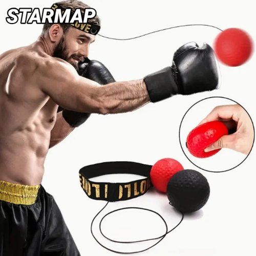 Head-Mounted Boxing Speed Ball PU Training Hand-Eye Reaction Home Gym Muay Thai MMA Fitness Equipment