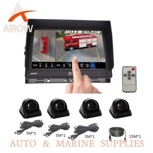 Airow Sistema di Telecamera AI per Camion Vista Panoramica 360° Telecamera Posteriore per Bus Camion Caravan Camper Impermeabile Sensore Immagine AHD