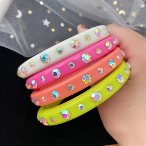 Vòng Tay Bangle Nhựa Resin Đá Lớn FishSheep Cho Nữ, Acrylic Hình Học Bản Rộng Tròn Love Charm Cuff, Trang Sức Thời Trang Quà Tặng