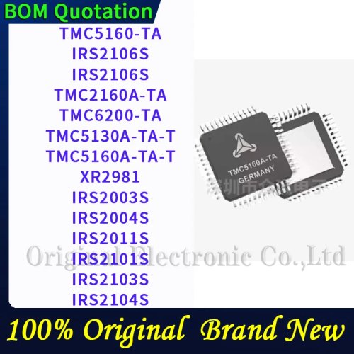 Motor Driver and Gate Driver ICs (TMC5160-TA, IRS2106S, TMC2160A-TA, TMC6200-TA, TMC5130A-TA-T, TMC5160A-TA-T, XR2981, IRS2003S, IRS2004S, IRS2011S) with PC Shell