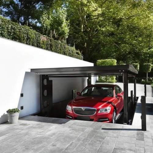 Double Deck Car Parking Lift, Underground Hydraulic Scissor Lift for SUVs with Safety Lock