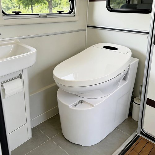 Airow Energiesparende Smart-Komposttoilette, Weiß, leicht zu reinigen