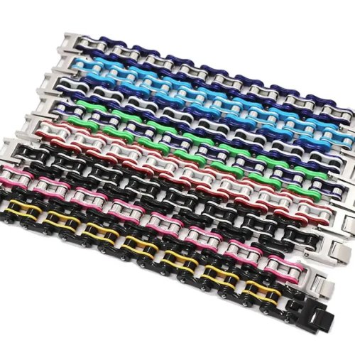 Herenarmband Biker Schakelketting Motor – Punk RVS Armband voor Heren/Dames, Meerkleurig