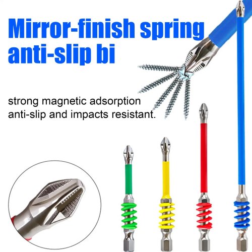 Bộ mũi vặn vít từ tính, mũi vít bằng thép hợp kim lò xo, giảm sốc, chống trượt cho bảo dưỡng ô tô và gia đình