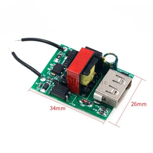 USB DC-DC Step-Down Buck Converter Module, Isolated Power Supply, 12V-72V to 5V 1A
