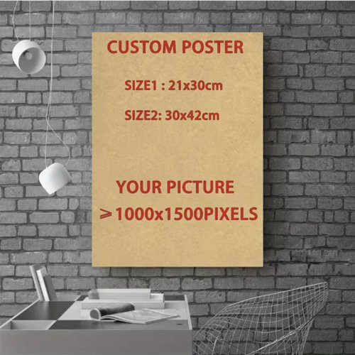 Impresión en lienzo personalizada con tu foto – Póster retro personalizado para regalo, con figuras, animales o mascotas – Decoración para el hogar