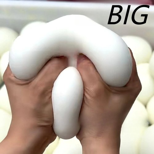 Großer Squishy Brot Stressball Fidget Spielzeug - Weiches Brötchen Knautschball zur Stressbewältigung, Langsam Aufsteigendes Sensorisches Spielzeug für Erwachsene, Entspannungsgeschenk