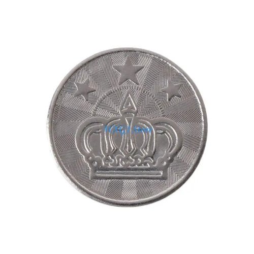 37JE 10Pcs 25mm Arcade Game Stainless Steel Pentagram Crown Coin Tokens