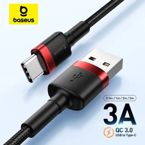 Baseus USB Type-C Cable for Huawei Honor Xiaomi Samsung, Super Charge Fast Charging USB C Charger Data Cable Cord