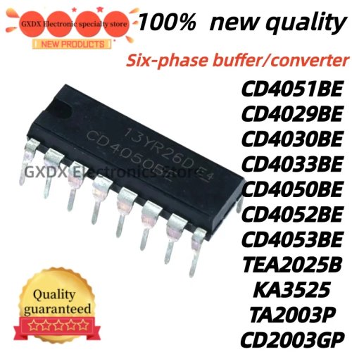 10 pcs 100% New TEA2025B KA3525 TA2003P CD2003GP CD4051BE CD4029BE CD4030BE CD4033BE CD4050BE CD4052BE CD4053BE DIP-16 Chipset