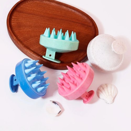 Silicone Hair Wash Brush & Scalp Massage Comb – Soft Body Massage Brush for Shower Spa Hair Care