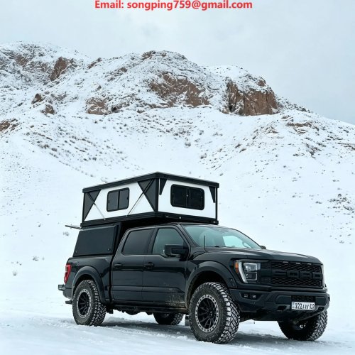 Tenda Rooftop Hard Shell Aluminium Pop-Up untuk Camper Truk F150 Tacoma – Camping Outdoor