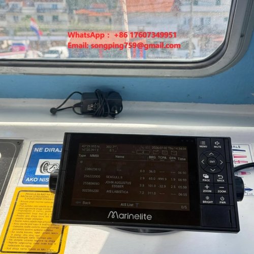 Marinelite GPS Navigation System Class A AIS Collision Avoidance 7 Inch Transponder