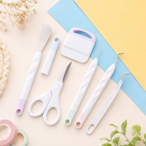 Set Alat Weeding Vinyl - Scraper & Pinset untuk Cutting Machine, Stiker DIY, Scrapbooking, Perlengkapan Kerajinan Tangan