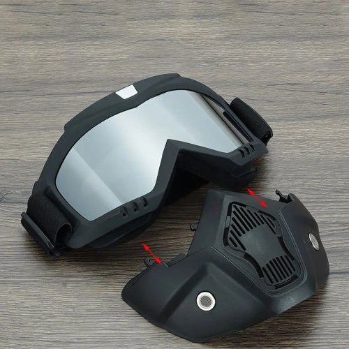 Occhiali da Motocross Antipolvere Regolabili con Protezione Integrale per Moto da Cross