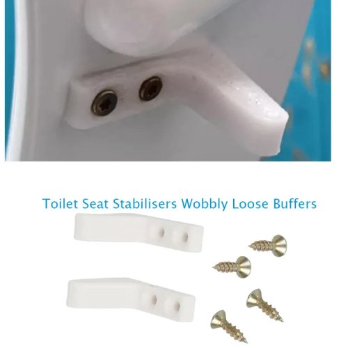 RV Toilet Seat Stabilizer Bracket Set - Anti-Wobble & Anti-Slip Buffers for Camper, Caravan, Motorhome