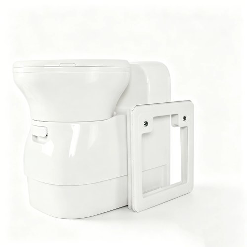 RV Toilet 12V 24V Fully Automatic Electric Toilet for RVs, Electric Pull-Out Camper Toilet