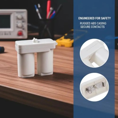 Double Battery Box for Gas Water Heater Boiler, 2-Slot Battery Compartment, Enhanced Power Support, Safe for Home Use
