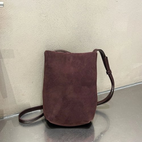 NIKII BAGS 2026 New Fashion Women's Mini Bucket Crossbody Shoulder Bag, Suede Genuine Leather, Vintage Large Capacity
