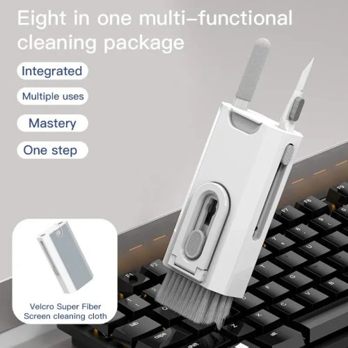8-in-1 Electronics Cleaning Kit for Keyboard, AirPods, iPhone – Keycap Puller, Screen & Earbud Cleaning Pen