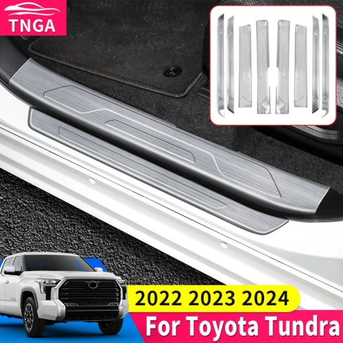 Stainless Steel Door Sill Protector for Toyota Tundra 2022-2025, Car Interior Accessories