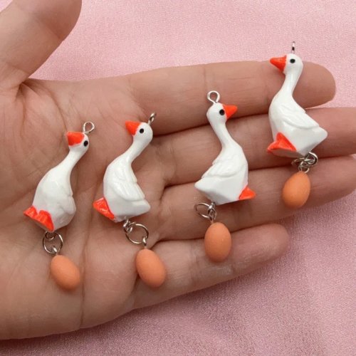 10 peças Pingente de Ovo de Galinha em Resina Curativa Criativa, Acessórios de Bijuteria DIY para Brincos e Colar