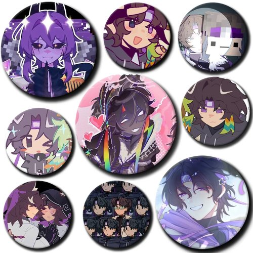 Spilla in smalto personaggio dei cartoni animati 58 mm, pin icona di gioco carino W-Wifies, badge per zaino e abbigliamento, regalo