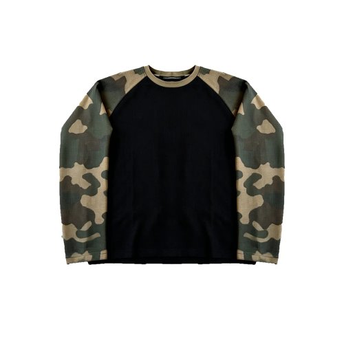 Camiseta de manga larga cuello redondo para hombre 2026 estampado 3D camuflaje transpirable secado rápido versátil