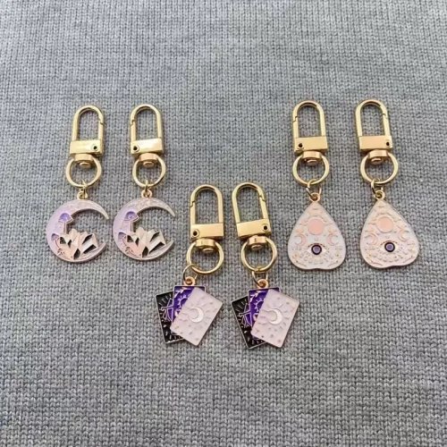 6pcs Alloy Enamel Moon Eye Keychain, Alloy Carabiner, Suitable for Car Bag Keychain, Best Gift Choice